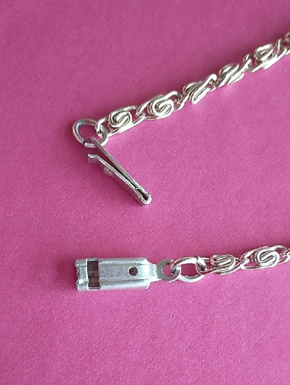 Vintage Germany Snail Link Chain Necklace 16